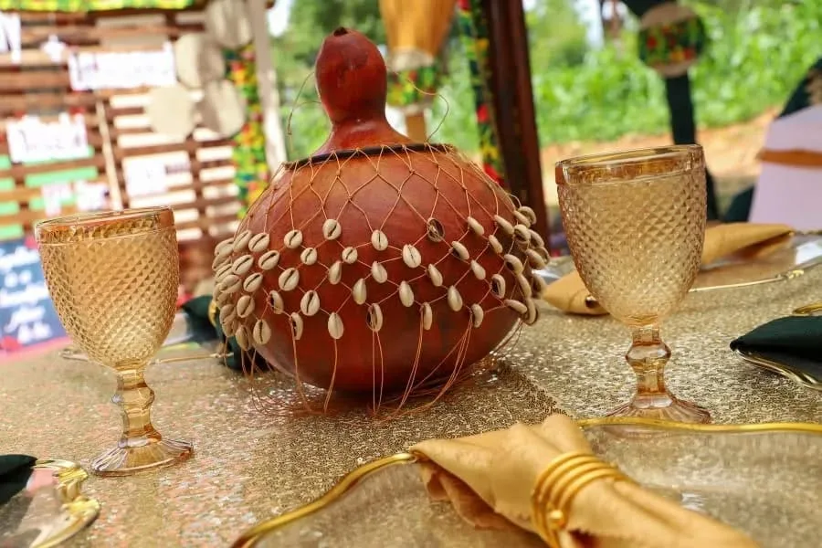 Calabash Centerpieces set up at a Nairobi event by Sherehe Events - photo 2